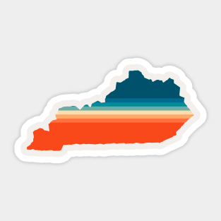 Kentucky State Retro Map Sticker